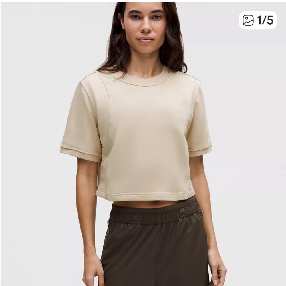 Lululemon Cotton French Terry +Swift T-Shirt. Natural ivory
